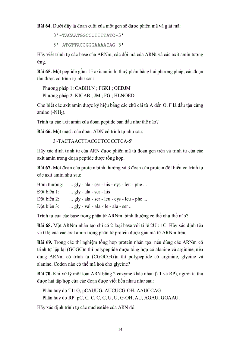 image for page Lý thuyết và bài tập môn di truyền học đại học Cần Thơ