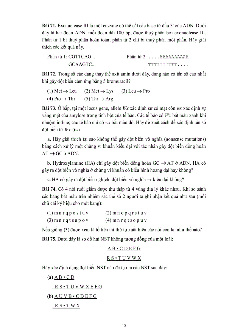 image for page Lý thuyết và bài tập môn di truyền học đại học Cần Thơ