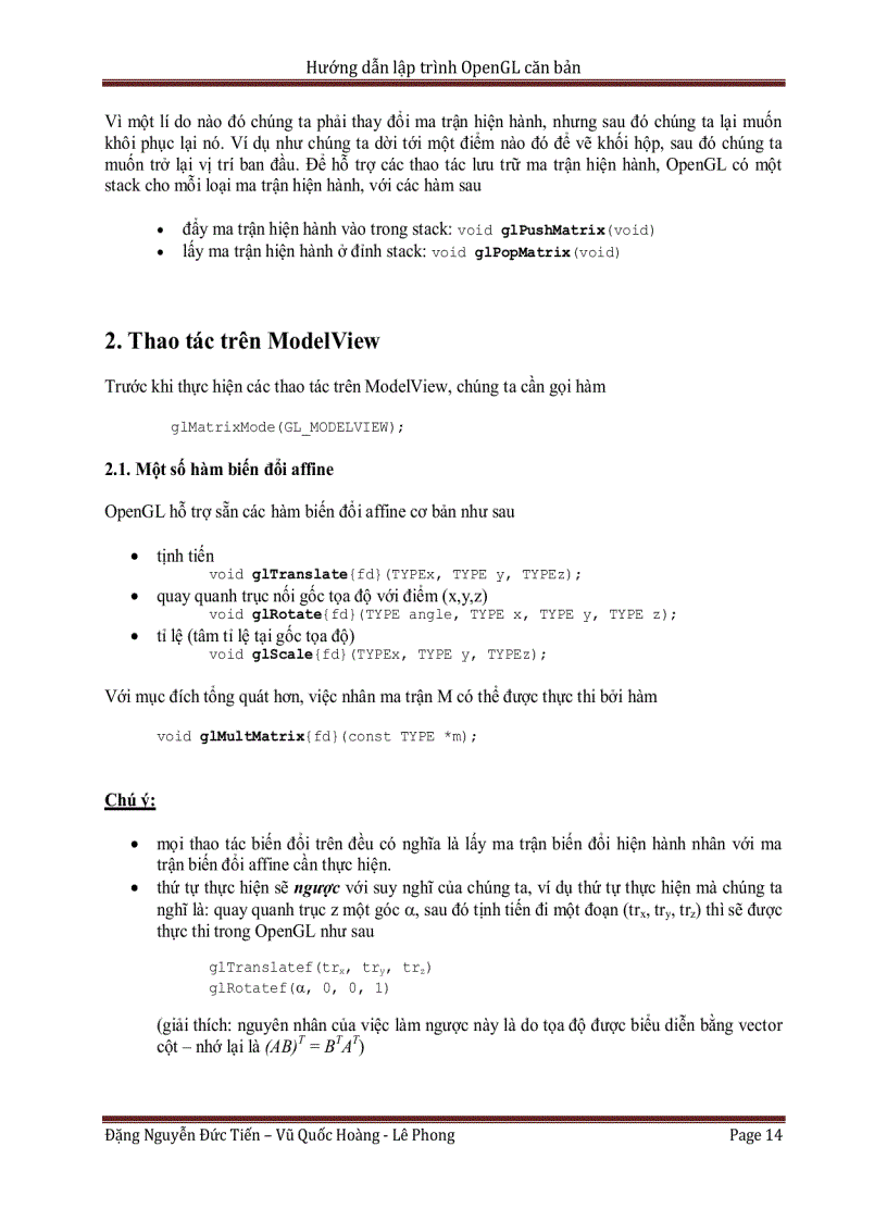 image for page Giáo trình về thư viện đồ họa Glut trong C