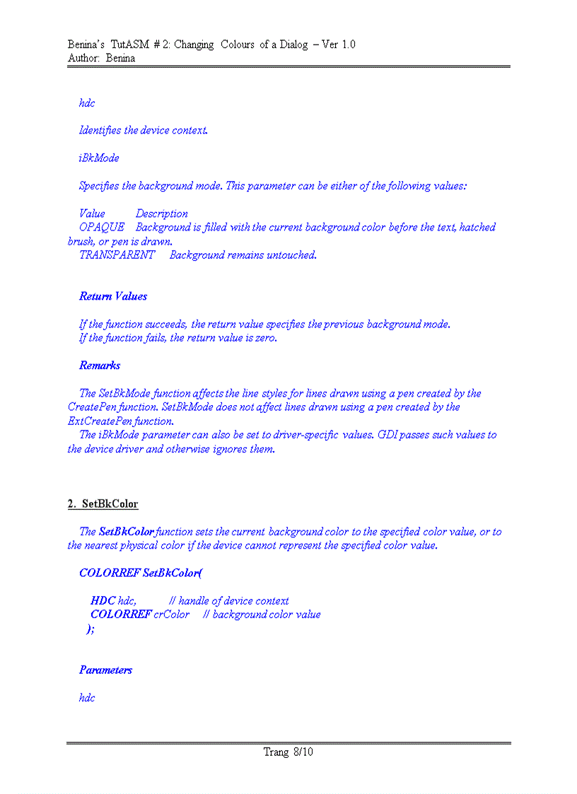 image for page Changing Colours of a Dialog