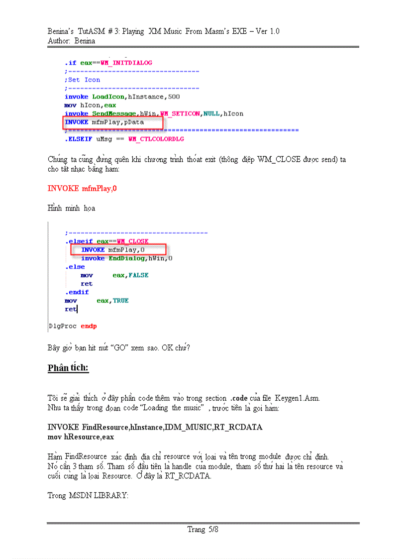 image for page Playing xm music from masm s exe