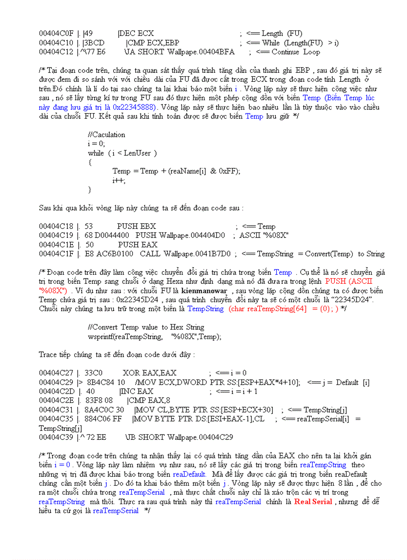 image for page Phân tích ASM và code Keygen