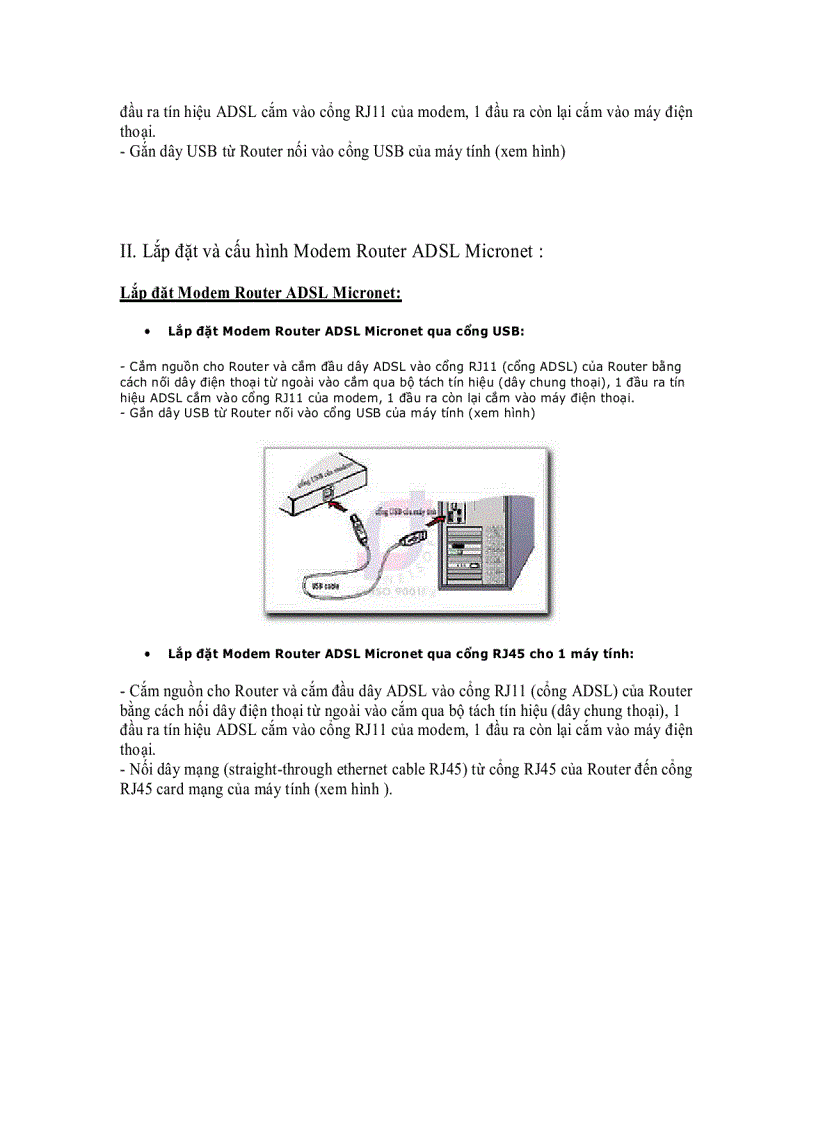 image for page Hướng dẫn cài đặt MODEM ADSL MICRONET