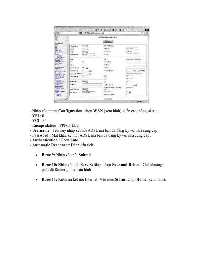 image for page Hướng dẫn cài đặt MODEM ADSL MICRONET