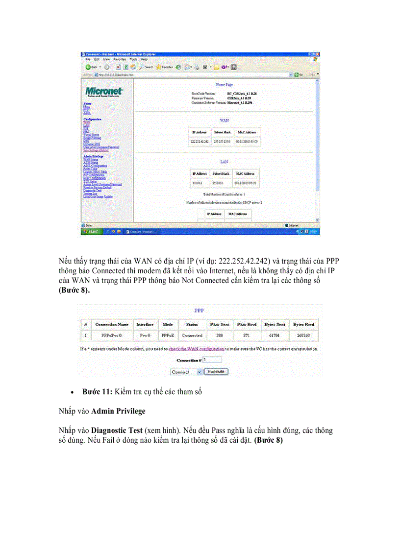 image for page Hướng dẫn cài đặt MODEM ADSL MICRONET