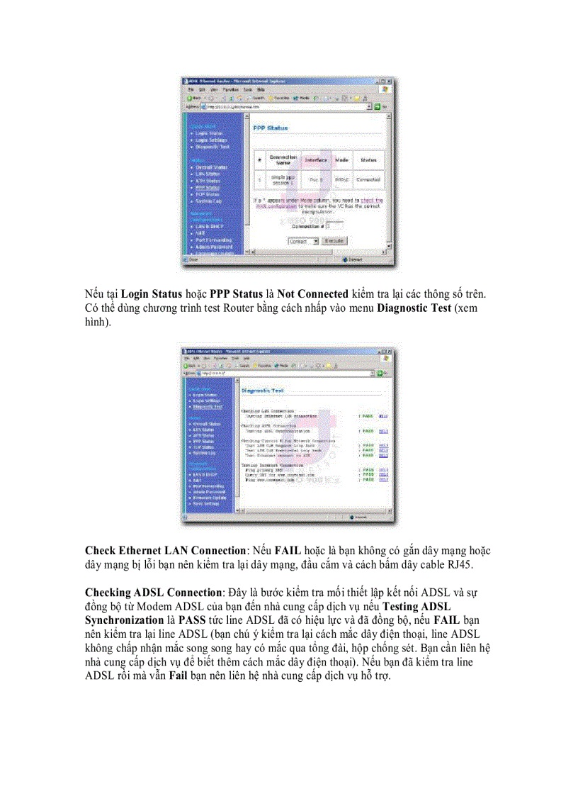 image for page Hướng dẫn cài đặt Modem Aztech Ethernet USB Router DSL 305EU 305E