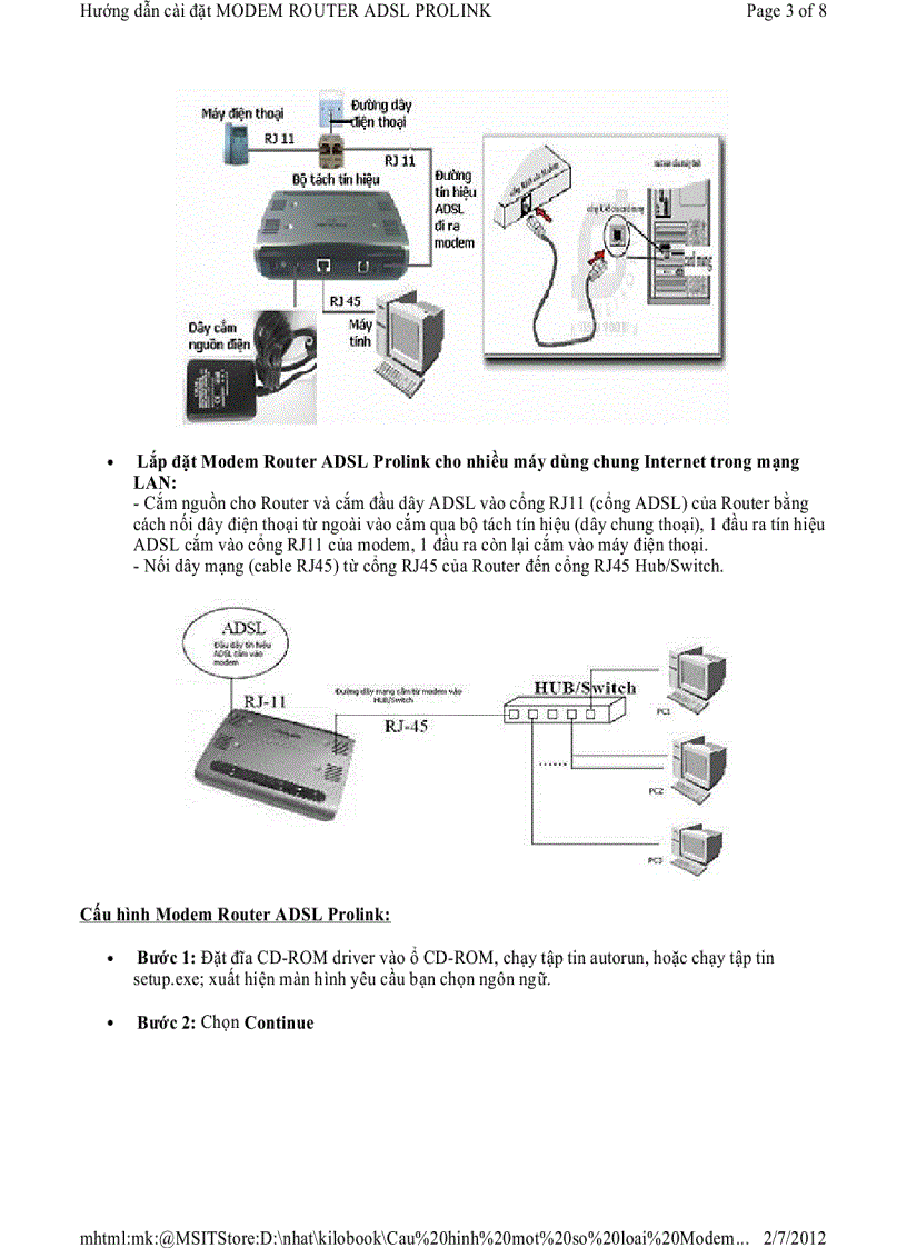 image for page Hướng dẫn cài đặt MODEM ROUTER ADSL PROLINK