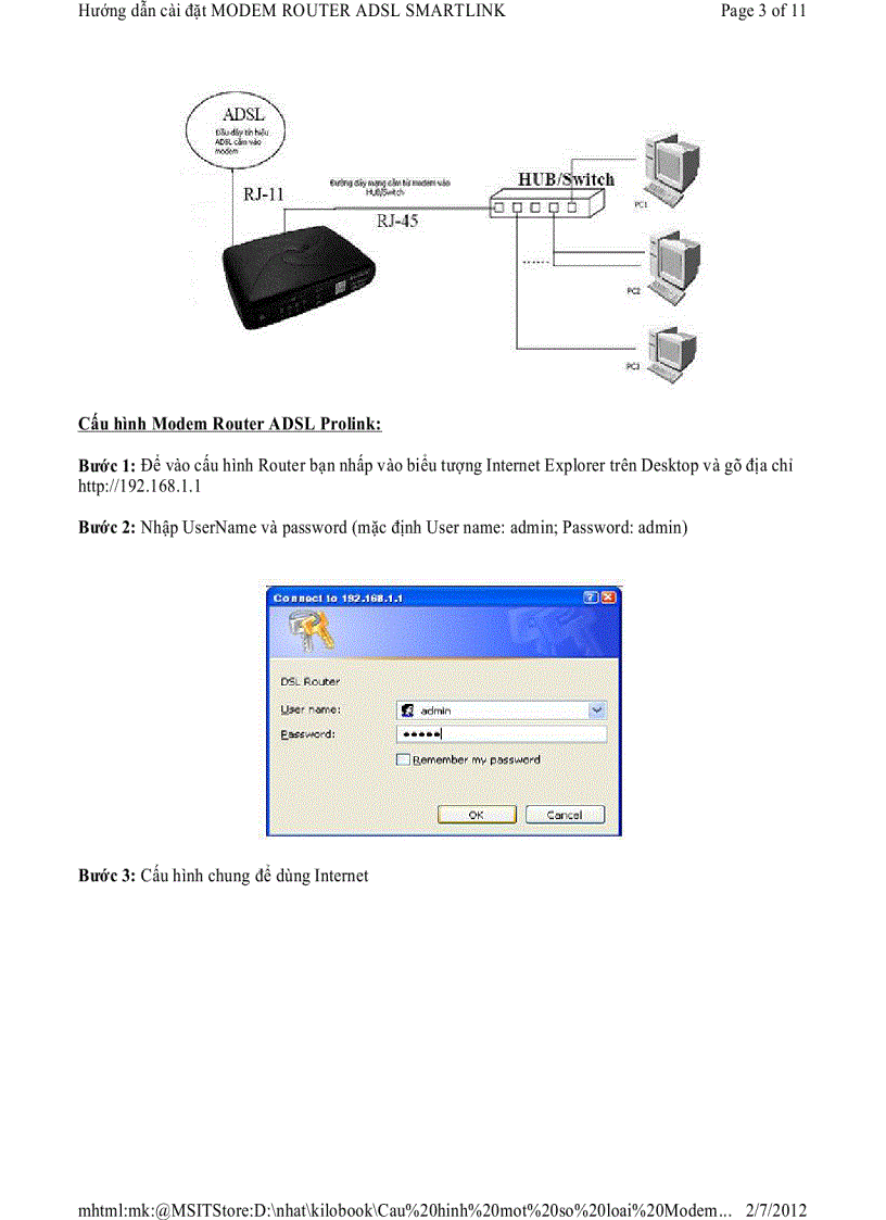 Modem router adsl smartlink
