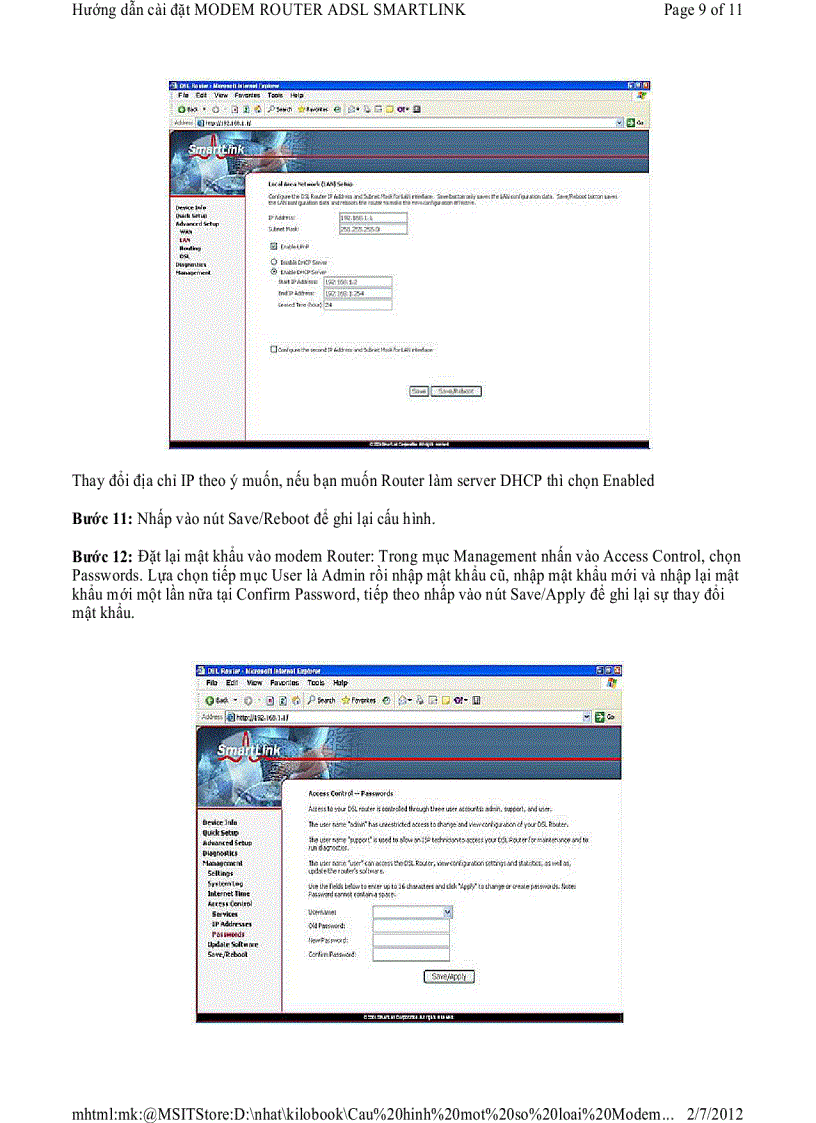 image for page Modem router adsl smartlink