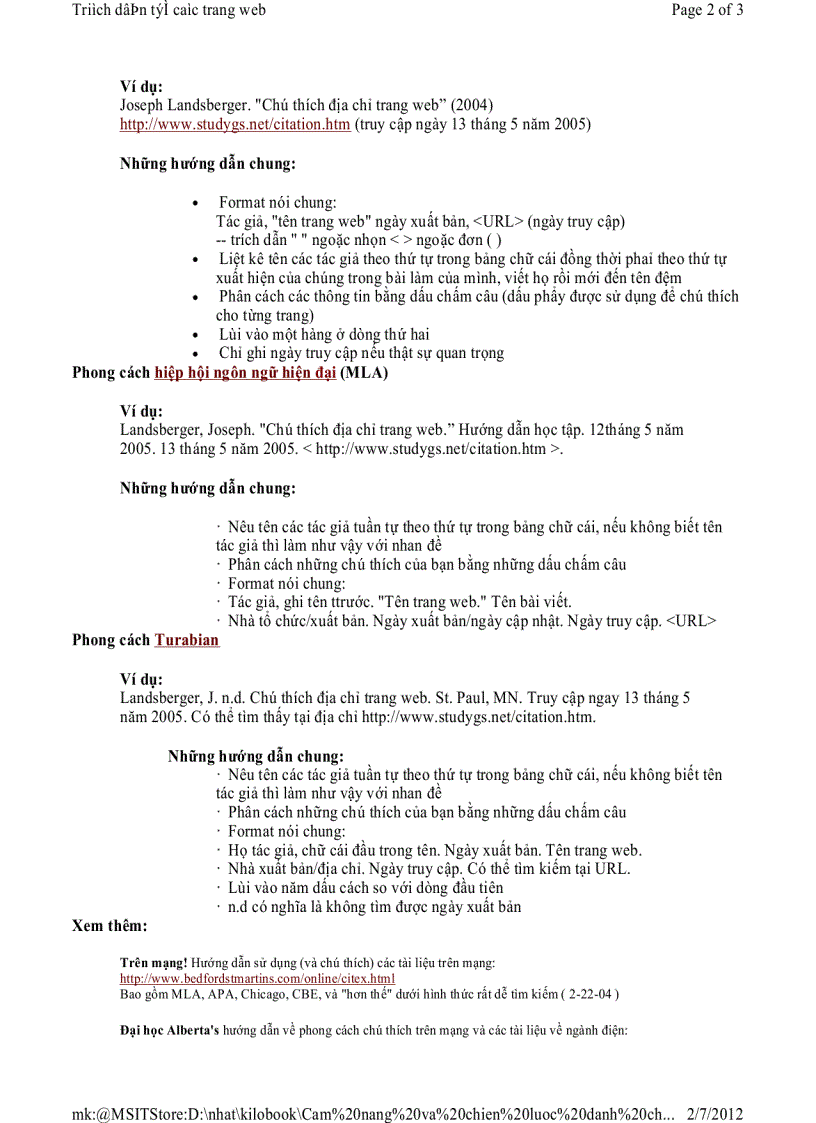 image for page Trích dẫn từ các trang web