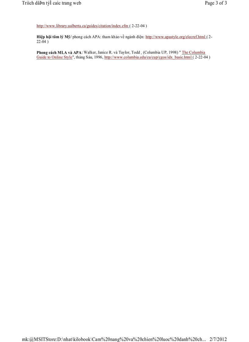 image for page Trích dẫn từ các trang web