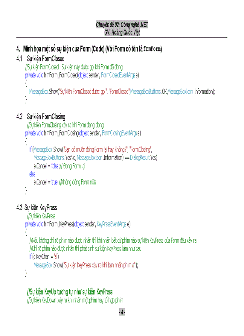image for page Công nghê NET