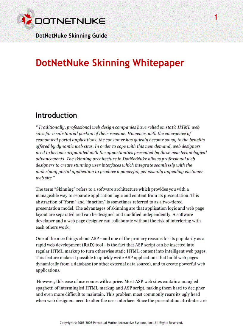 image for page DotNetNuke Skinning Guide