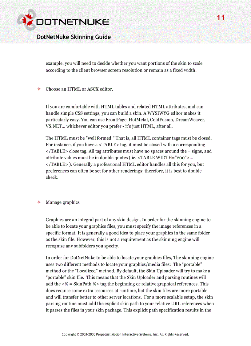 image for page DotNetNuke Skinning Guide