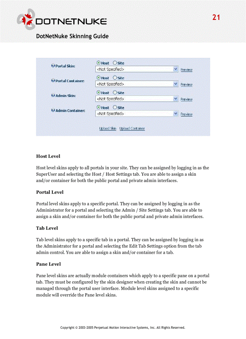 image for page DotNetNuke Skinning Guide