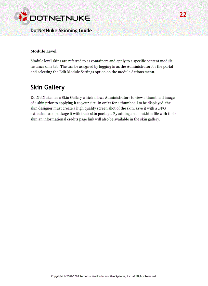 image for page DotNetNuke Skinning Guide