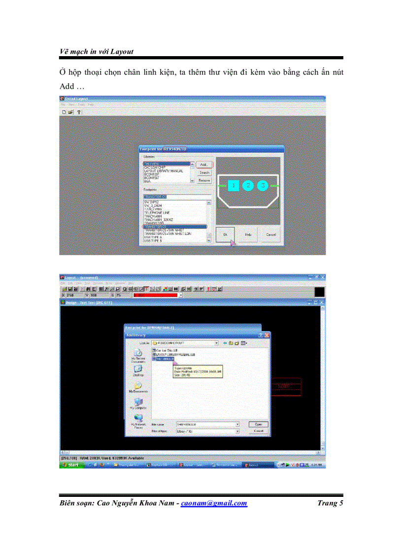 image for page Vẽ mạch in bằng Layout