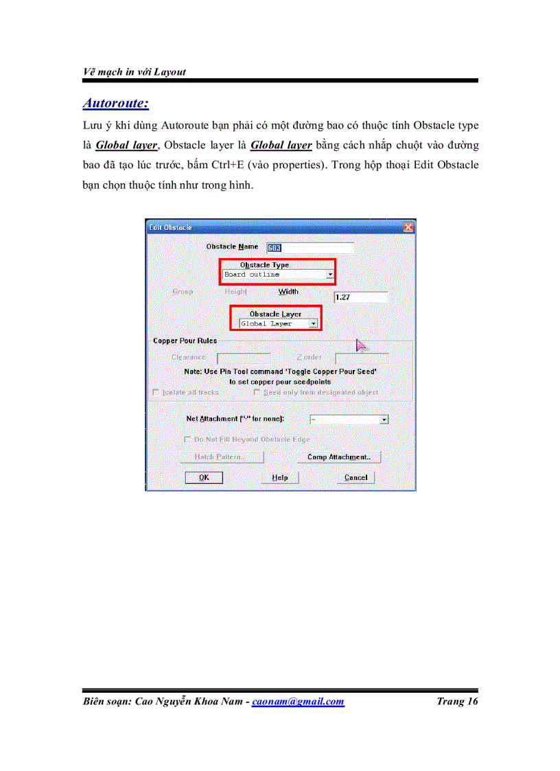 image for page Vẽ mạch in bằng Layout