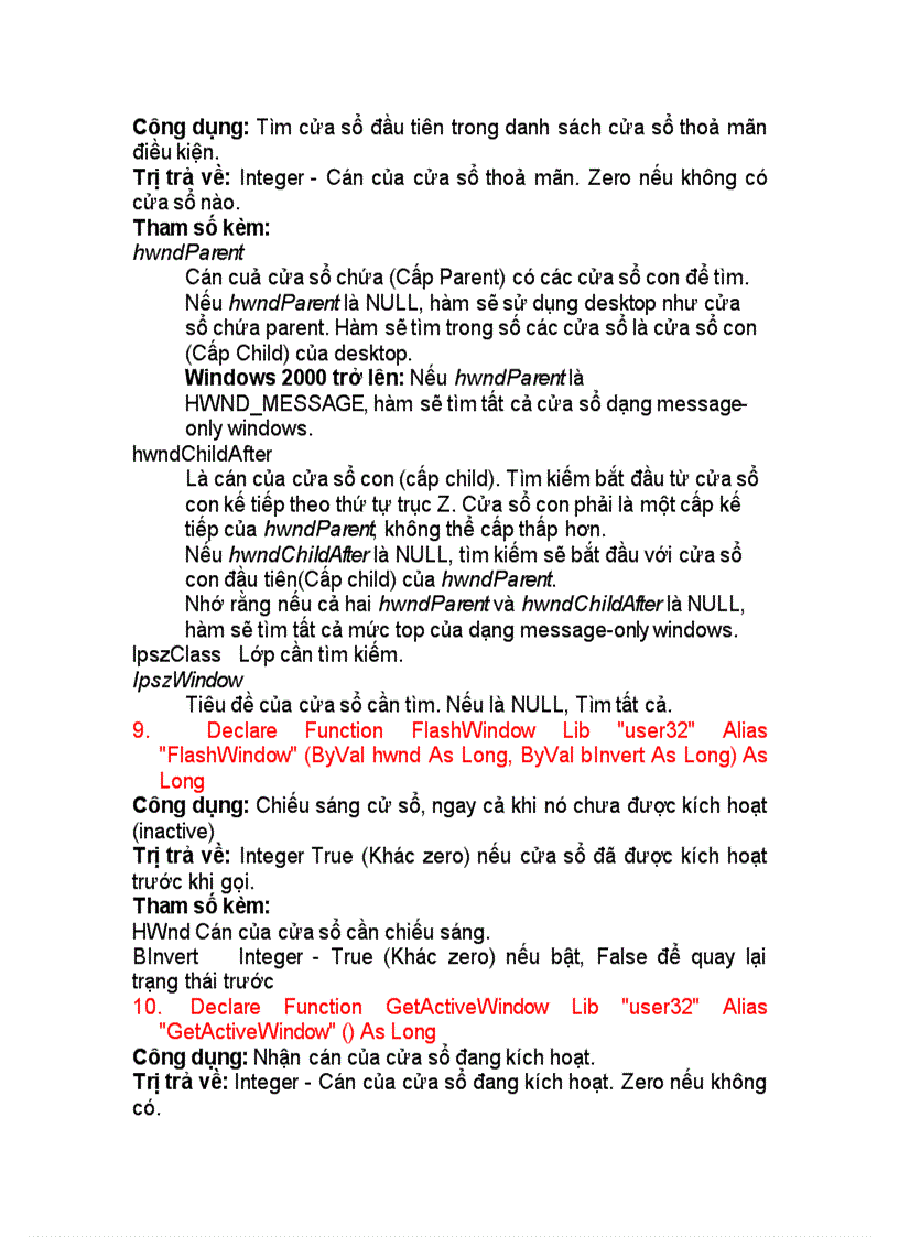 image for page Các hàm API