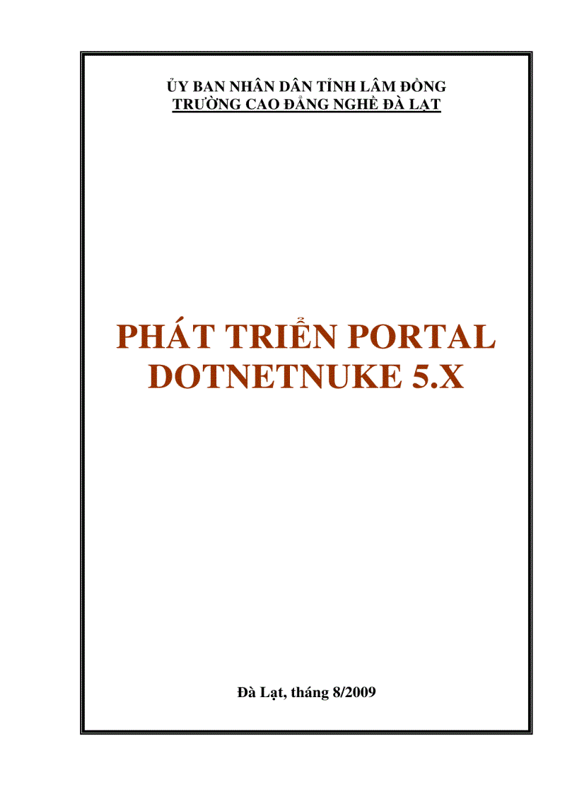 image for page Phát triển n portal dotnetnuke 5 x