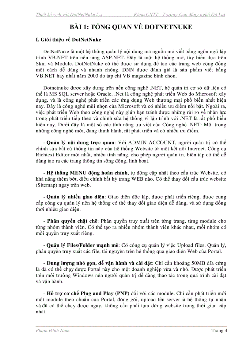 image for page Phát triển n portal dotnetnuke 5 x