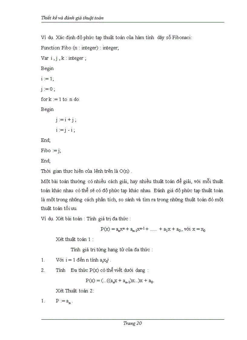 image for page Thiết kế và đánh giá thuật toán