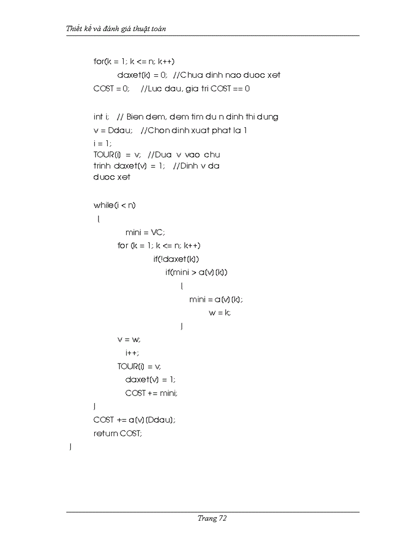 image for page Thiết kế và đánh giá thuật toán