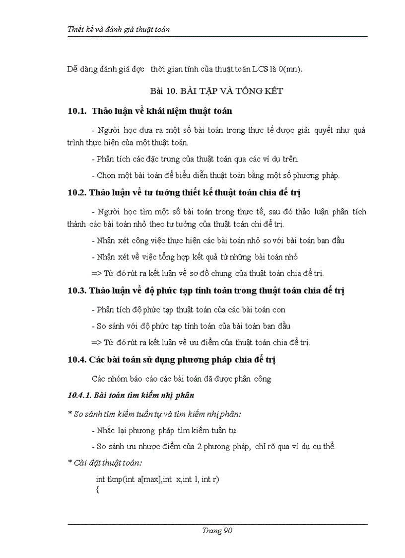 image for page Thiết kế và đánh giá thuật toán