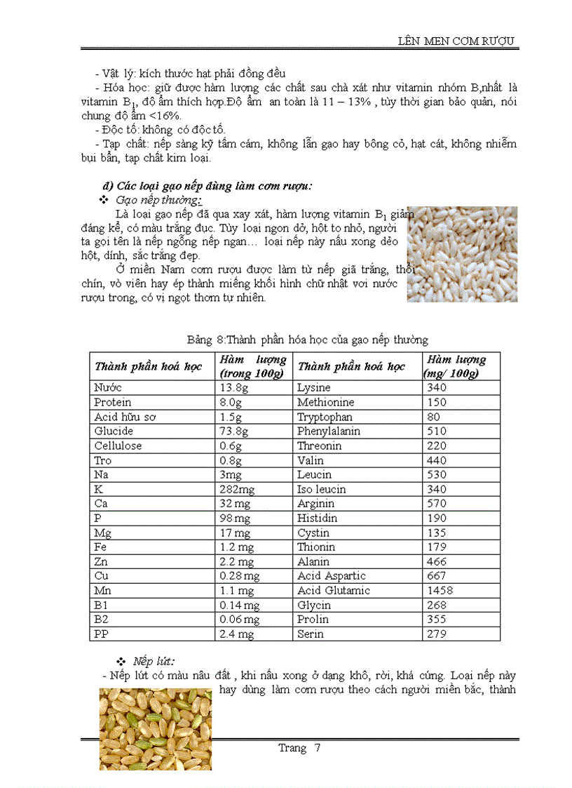 image for page Lên men cơm rượu