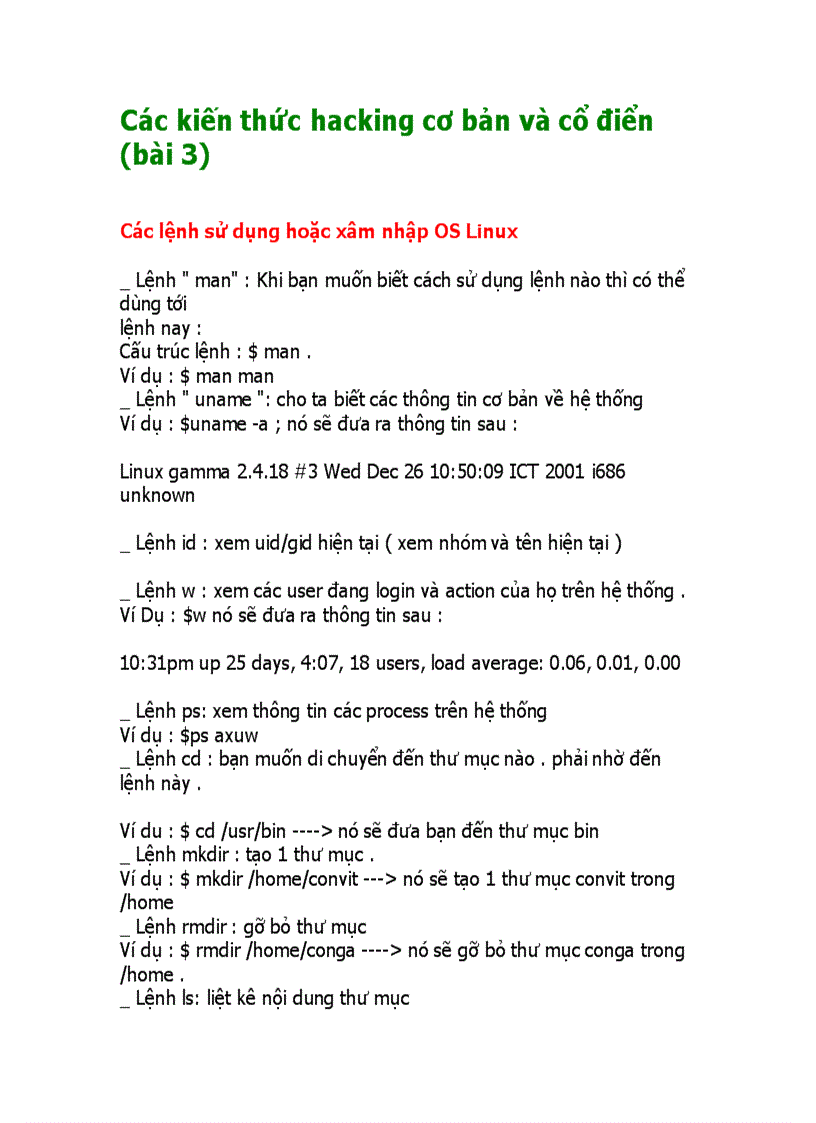 image for page Các lệnh sử dụng hoặc xâm nhập OS Linux