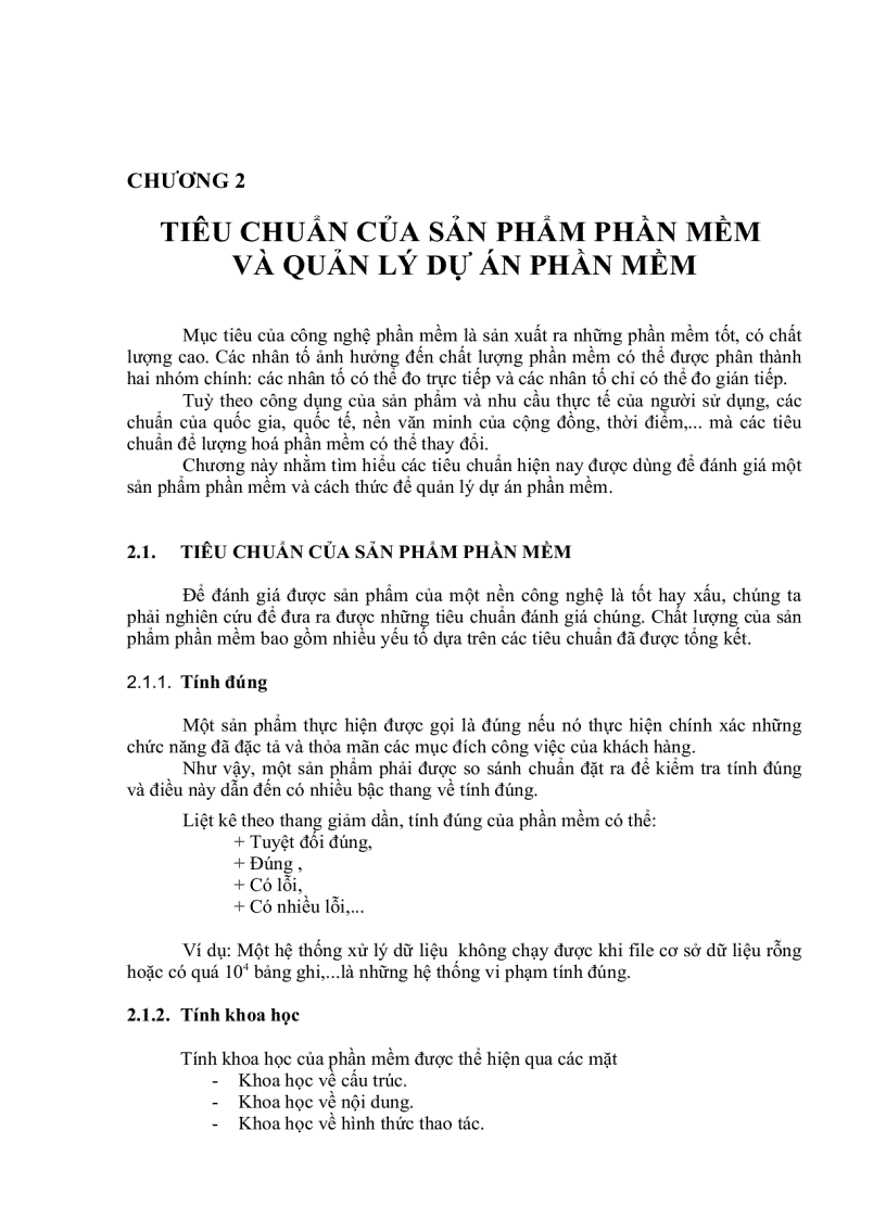 image for page Tiêu chuẩn của sản phẩm phần mềm và quản lý dự án phần mềm 1