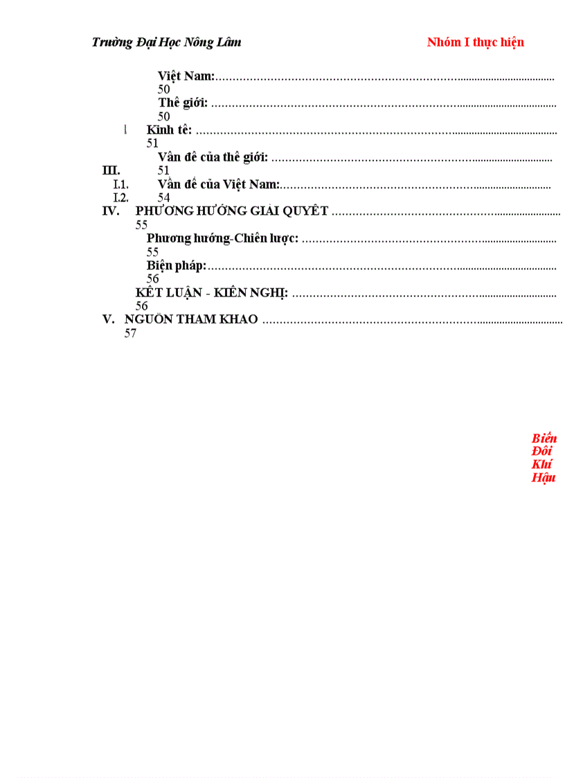 image for page Báo cáo chuyên đề biến đổi khí hậu và ảnh hưởng của biến đổi khí hậu ĐH Nông Lâm TPHCM