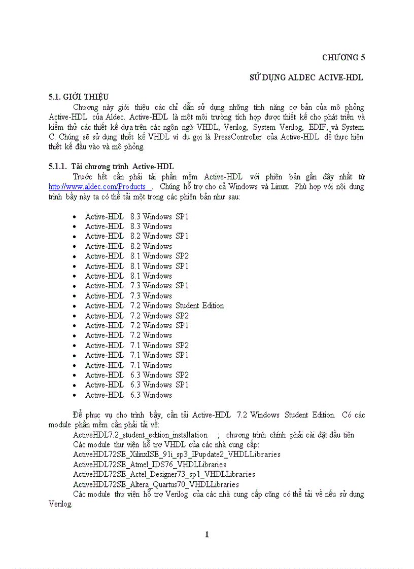 image for page Sử dụng aldec acive hdl