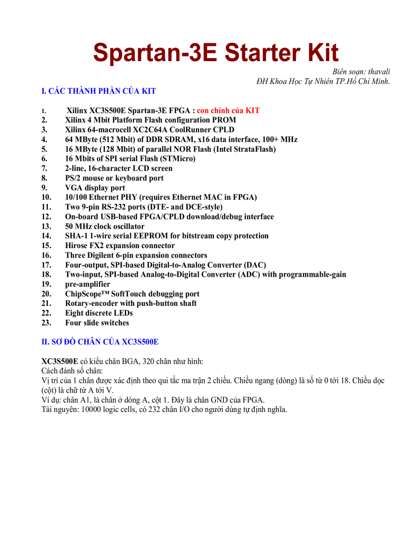 image for page Spartan 3E Starter Kit