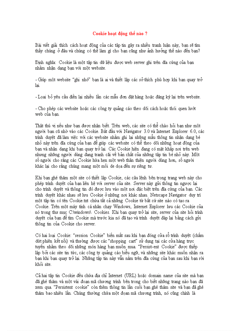 image for page Cookie hoạt động thế nào