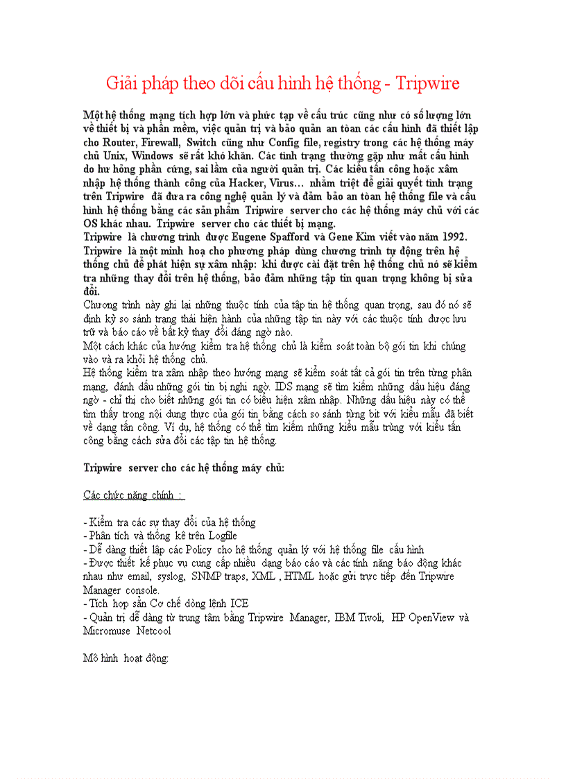 image for page Giải pháp theo dõi cấu hình hệ thống Tripwire