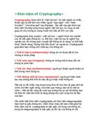 Khái niệm về Cryptography