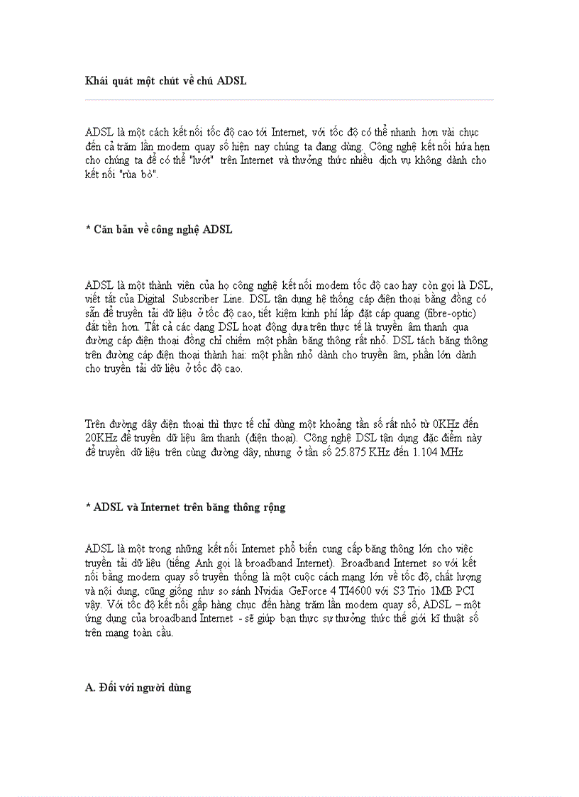 image for page Khái quát một chút về ADSL