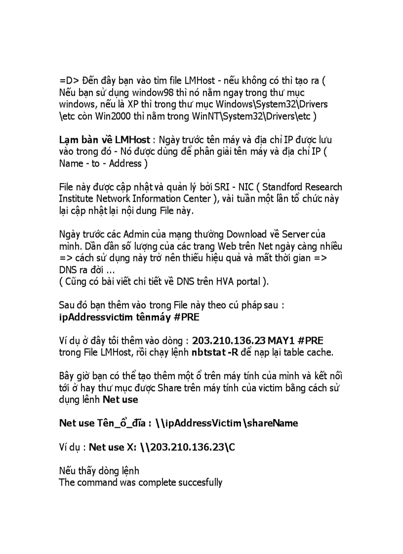 image for page NetBIOS hacking và cách phòng chống phuongdong