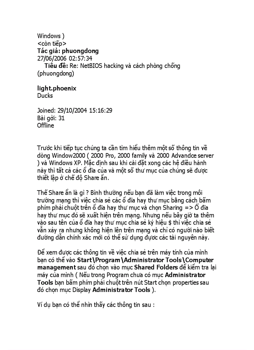 image for page NetBIOS hacking và cách phòng chống phuongdong