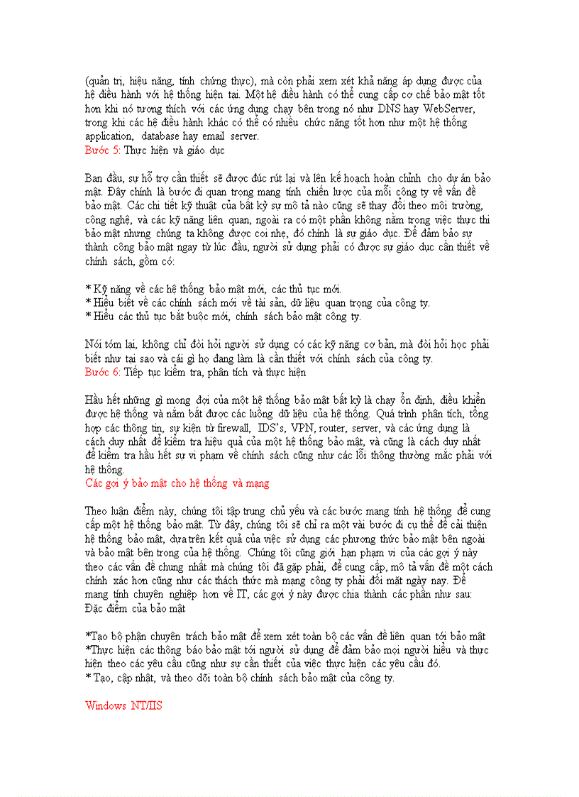 image for page Những hướng dẫn tăng cường an toàn bảo mật cho hệ thống mạng