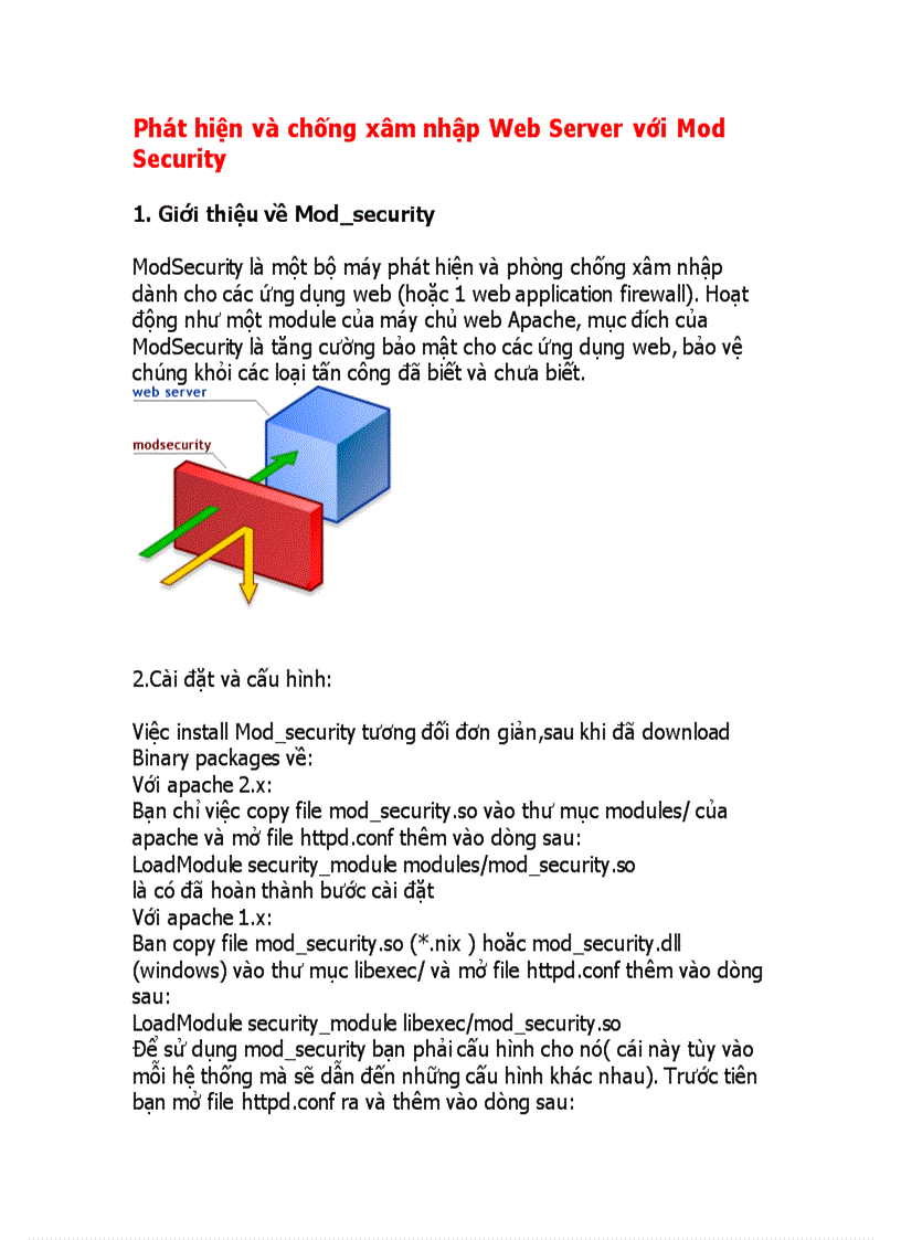 image for page Phát hiện và chống xâm nhập Web Server với Mod Security