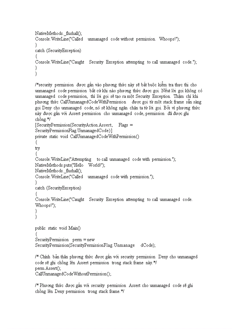 image for page Security permissions in NET framework