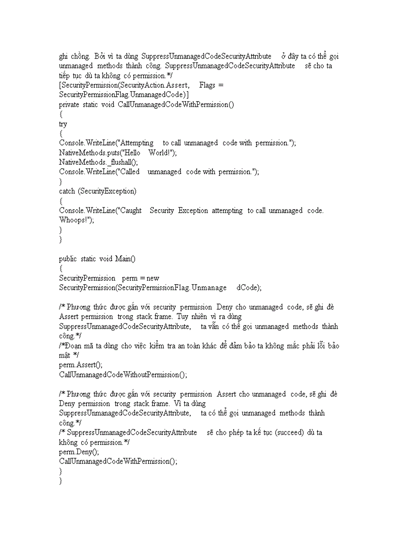 image for page Security permissions in NET framework