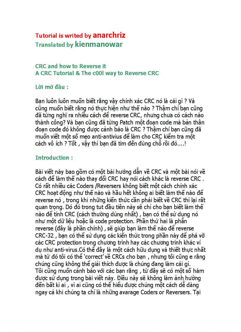 image for page CRC and how to Reverse it A CRC Tutorial The c00l way to Reverse CRC