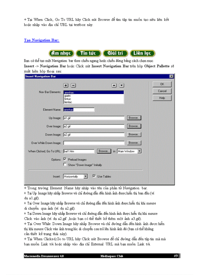 image for page Căn bản về dreamweaver 4 0