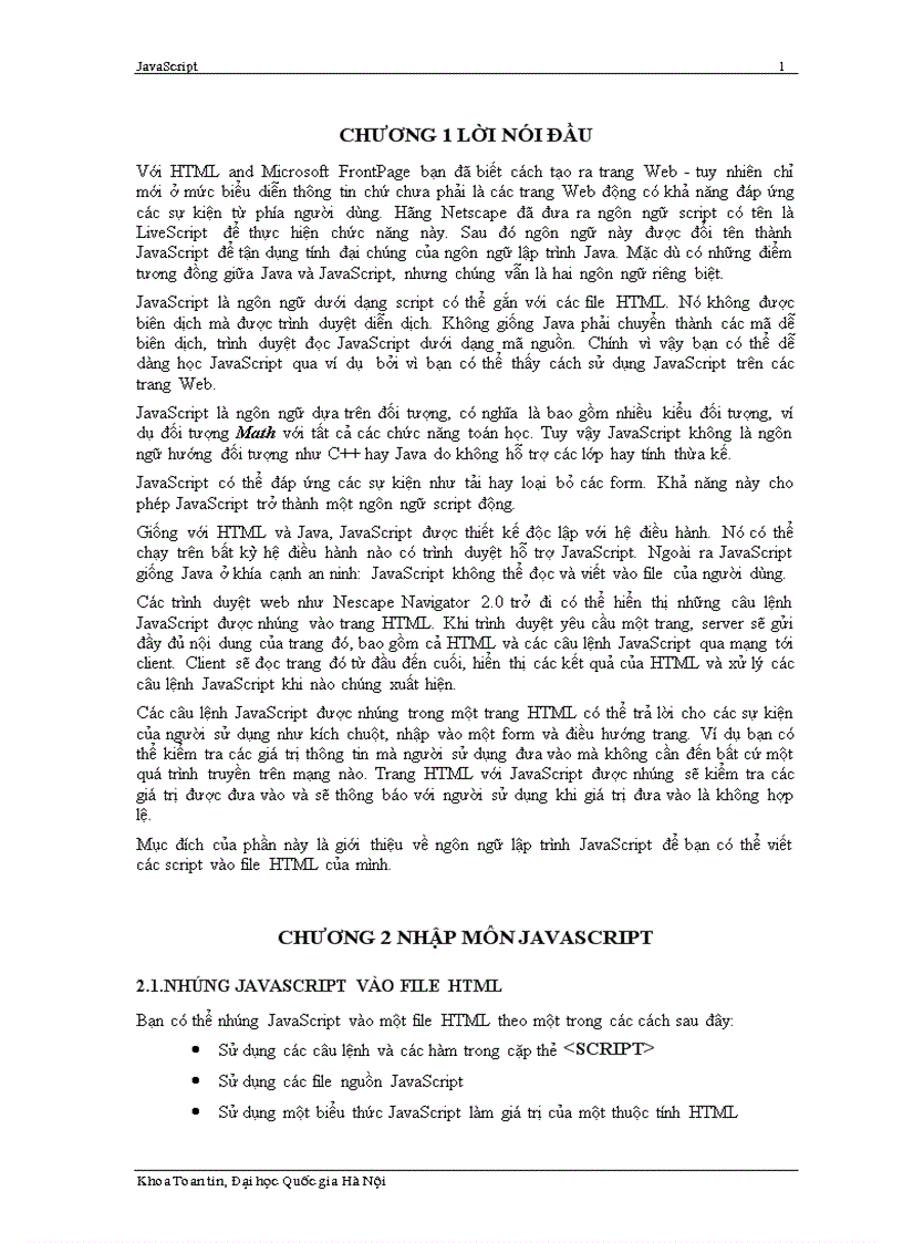 image for page Tổng quan về Javascript ĐHQGHN