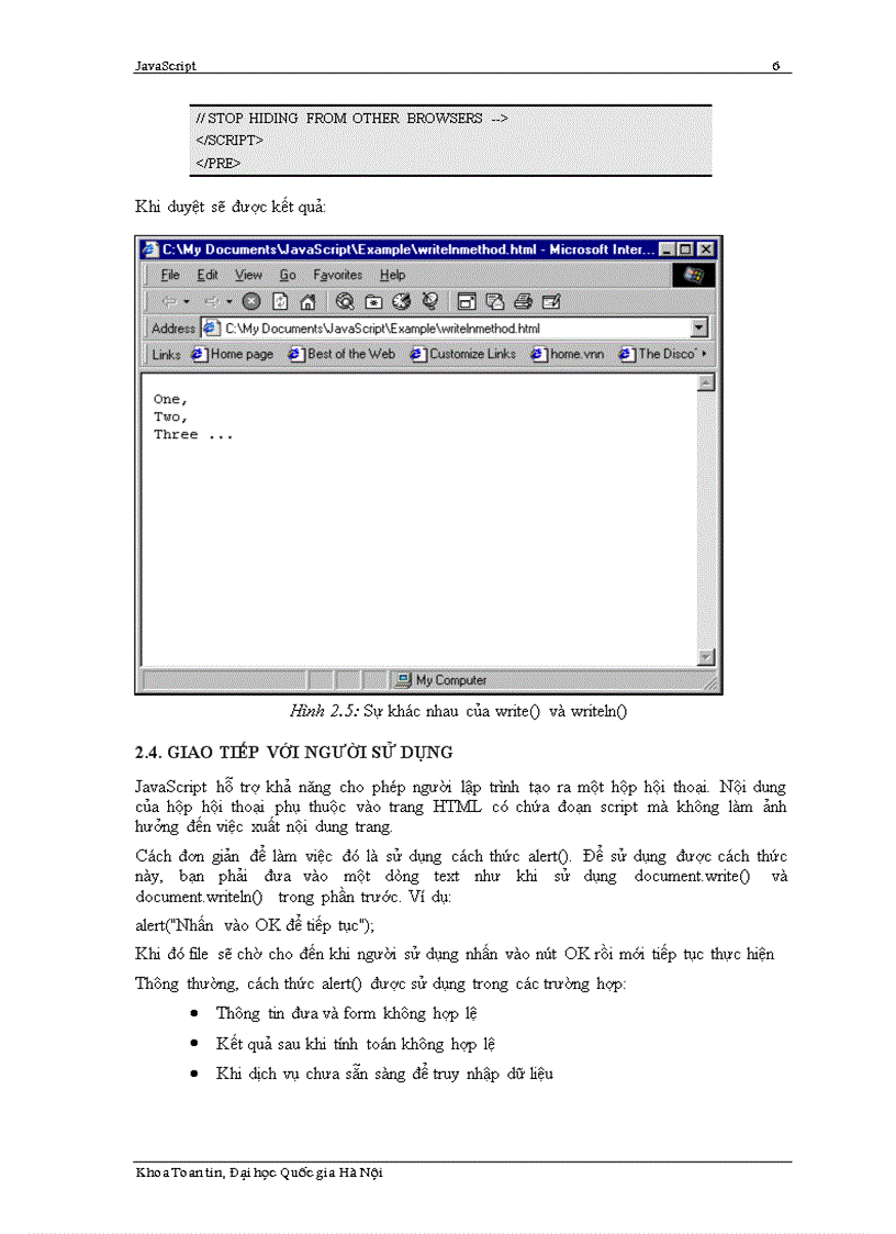 image for page Tổng quan về Javascript ĐHQGHN