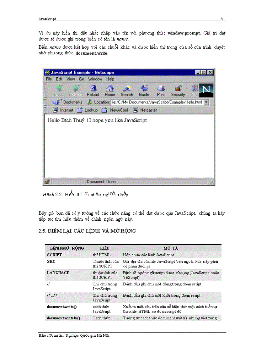 image for page Tổng quan về Javascript ĐHQGHN